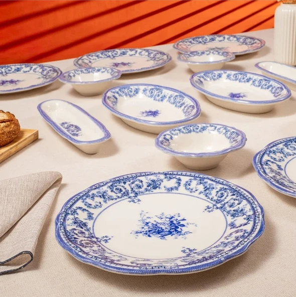 Fecra Majestic Blue 14 Parça Kahvaltı Takımı - 4