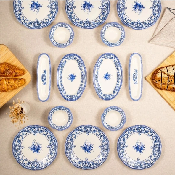 Fecra Majestic Blue 14 Parça Kahvaltı Takımı - 6