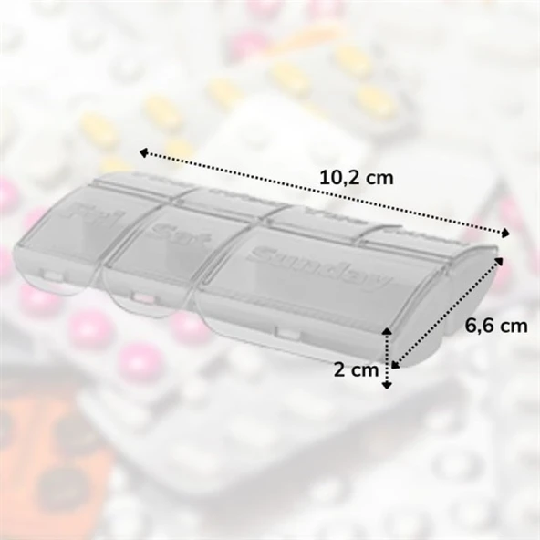 BUFFER® Haftalık 7 Bölmeli İlaç Saklama ve Hatırlatma Kutusu - Resim 3