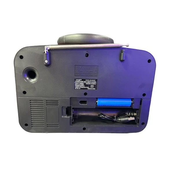 BUFFER® Taşınabilir Klasik AM/FM/SW  Retro Ev Radyo USB ile Şarj Olabilen Retro Radyo - Resim 5