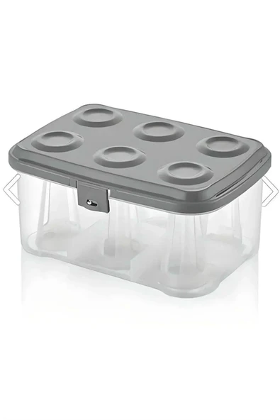 BUFFER® 6 lı Çay Bardağı Taşıma ve Saklama Kutusu Piknik Tipi Bardak Kırılma Önleyici - 5