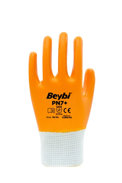 Pn7+ Sarı Iş Eldiveni Polyester Örme Nitril Beybi No:10 Royaleks Group - 1 Çift - Resim 2