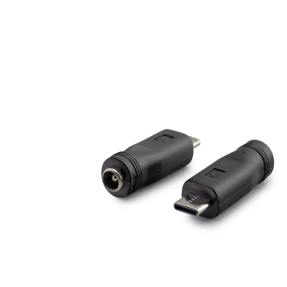 Notebook Adaptör Ucu Çevirici Type-C (M) To 5.5*2.5 (F) 10Lu Paket Siyah HDX1340 ürün görseli 1