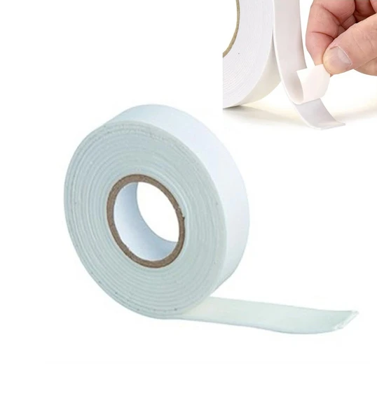 Çift Taraflı Bant Köpük Bant 18 mm x 4,5 mt  Çerçeve Tablo Halı Yapıştırma Bandı - 1 Adet ürün görseli