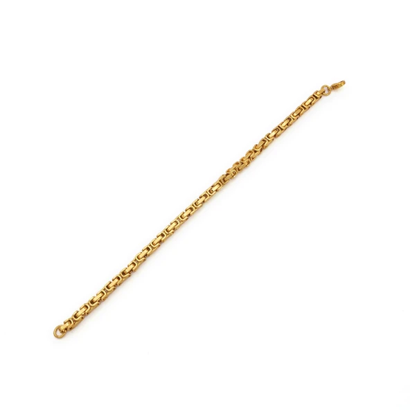 Altın Kaplama Kral Erkek Bileklik EBLK-528 - Resim 2