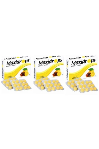 Maxidrops Bal Limon 24 Drops 3'Lü PAKET (SKT:05/2029)