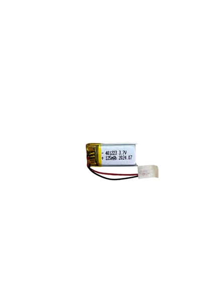 401223 3.7V 125 mAh Li-Polymer Pil (Devreli/1.5A) - 1