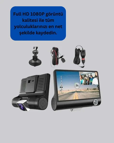 Çift ve Üçlü Lens Seçeneği ile Tüm Açılardan Kayıt Yapan Araç Kamerası - Resim 3