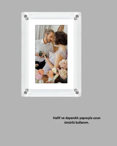 Ses Kontrol Tuşlu 7 İnç Dijital Fotoğraf Çerçevesi – Kolay ve Pratik Kullanım - Resim 4
