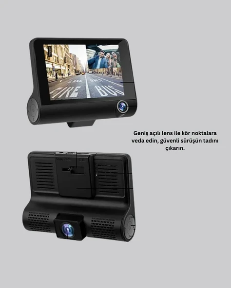 Çift ve Üçlü Lens Seçeneği ile Tüm Açılardan Kayıt Yapan Araç Kamerası - Resim 4