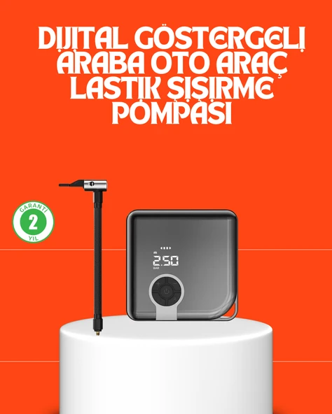 150 PSI Yüksek Basınç Kapasiteli Kablosuz Lastik Pompası ürün görseli