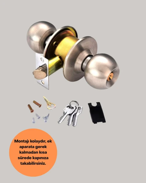 Kolay Montajlı Modern Tasarım Topuzlu Kilit - Resim 5