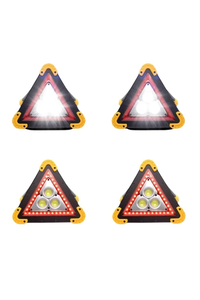 Solar Şarjlı Çok Fonksiyonlu Reflektör Işıklı Ikaz Lambası Acil Durum Reflektörü Acil Durum Uyarı Lambası - 3