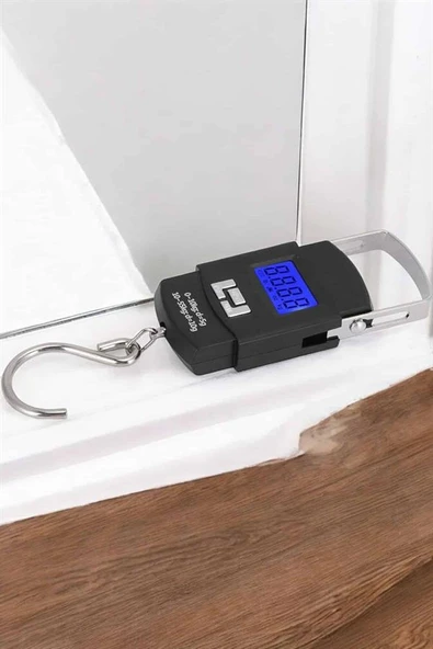 50 Kg El Kantarı Ağırlık Ölçer Dijital Ekranlı Kancalı Portatif ürün görseli