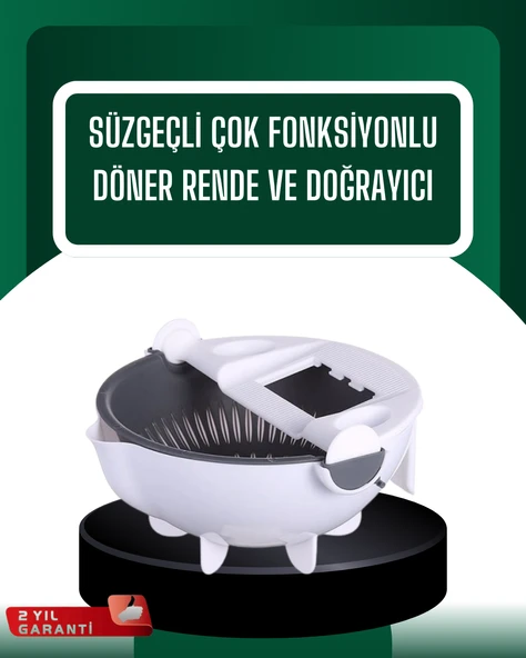 Çok Amaçlı Hazneli Sebze Rende Doğrayıcı ve Soyucu ürün görseli 1