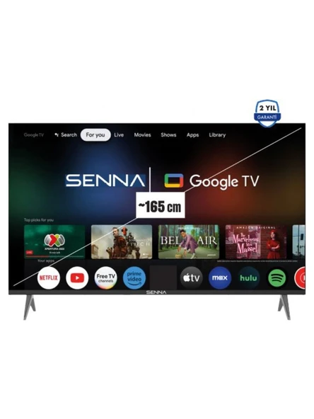 Senna 65UQ9500F 4K Ultra HD 65" 165 Ekran Uydu Alıcılı Google Smart QLED TV