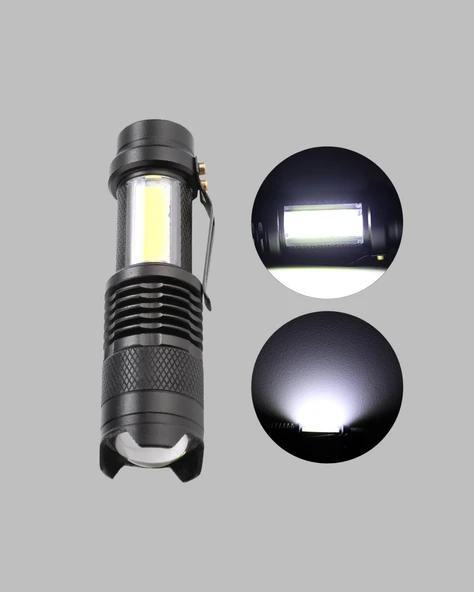 4 Modlu USB Şarjlı LED El Feneri Kamp ve Outdoor - Resim 5