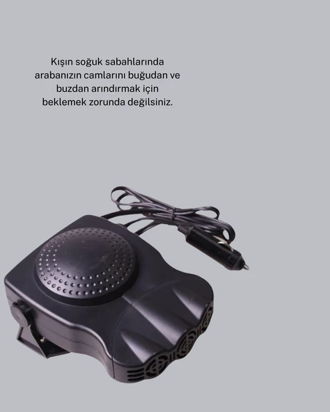 Taşınabilir 12V Araç Cam Buğu Çözücü - Resim 2