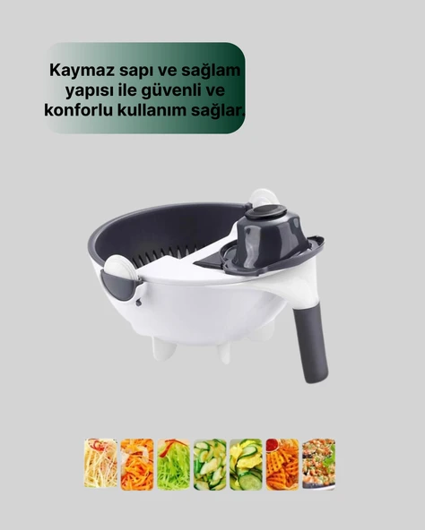 Çok Amaçlı Hazneli Sebze Rende Doğrayıcı ve Soyucu - Resim 4