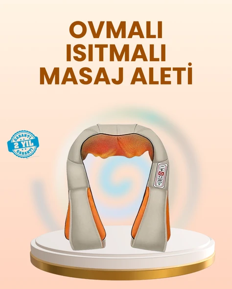 Ovmalı Isıtmalı Masaj Aleti Boyun Omuz Bel ve Ayak İçin Rahatlatıcı Etki ürün görseli