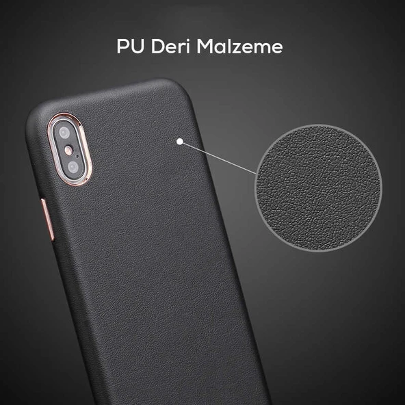 Royal Cover Apple iPhone XS Kılıf İçi Kadife Kaplı Pu Deri Kablosuz Şarj Destekli Kapak RCV/Eyzi - 2
