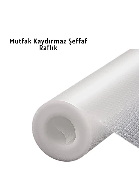 kaydırmaz şeffaf raflık