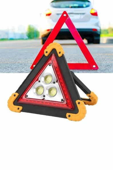 Solar Şarjlı Çok Fonksiyonlu Reflektör Işıklı Ikaz Lambası Acil Durum Reflektörü Acil Durum Uyarı Lambası ürün görseli