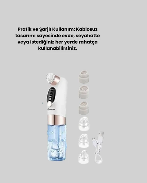 Çok Fonksiyonlu Cilt Bakım Cihazı – Siyah Nokta, Gözenek ve Akne Temizleyici - Resim 5