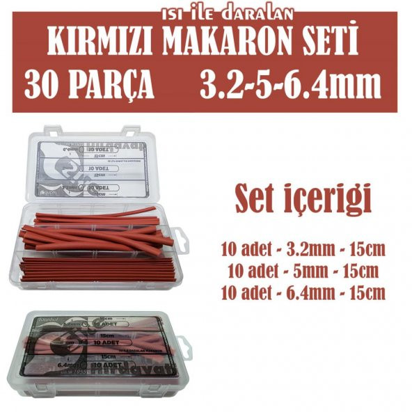 Kırmızı Makaron Seti