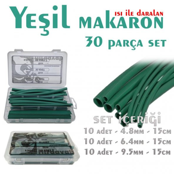 Yeşil Makaron Seti