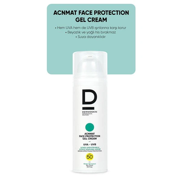 Dermoskin Acne Mat Spf50+ Güneş Koruyucu Jel Krem 50 ml - Resim 3