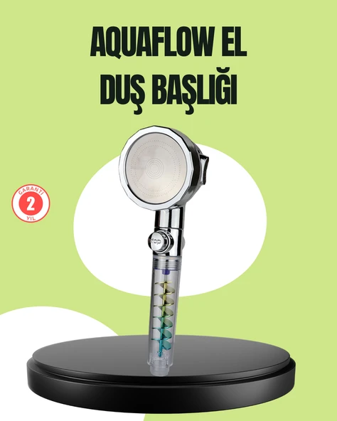 Basınçlı El Duşu Başlığı – Döner Pervaneli, Göz Kamaştıran Yağmur Etkisi ürün görseli