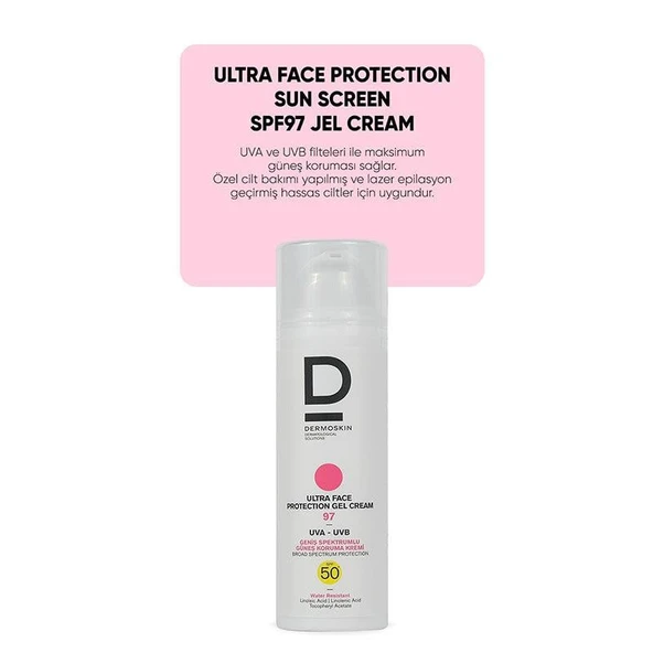 Dermoskin Ultra Face Protection Gel Cream 97 SPF50+ 50 ml - Resim 3