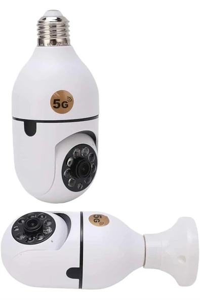 Wifi Güvenlik Kamerası 360 Derece Dönebilen Harekete Duyarlı Gece Görüşlü Ampul (Kopya) - Resim 2