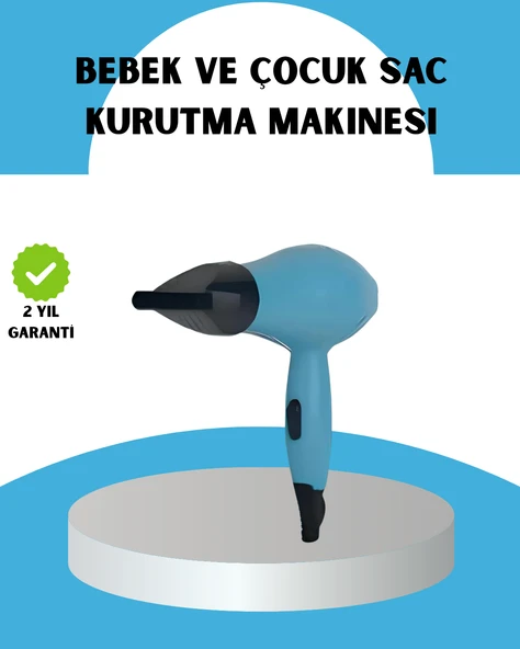 Mini Saç Kurutma Makinesi – Sessiz, Güvenli ve Hafif – Çocuklar İçin Özel Tasarım ürün görseli