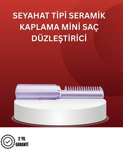 Isıtmalı Saç Düzleştirici Fırça – Kablosuz ve Hafif Tasarım ürün görseli 1