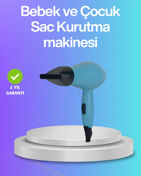 Bebek ve Çocuk Fön Makinesi – Nazik Hava Akışı, Sıfıra Yakın Radyasyon ürün görseli