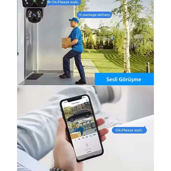 O-kam-3815 4g 6mp Dual Lens Solar Ptz Güneş Panelli Kamera - 5