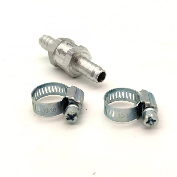 Mazot Benzin Yakıt Çekvalf 10mm ve 2 adet Hortum Kelepçesi - 2