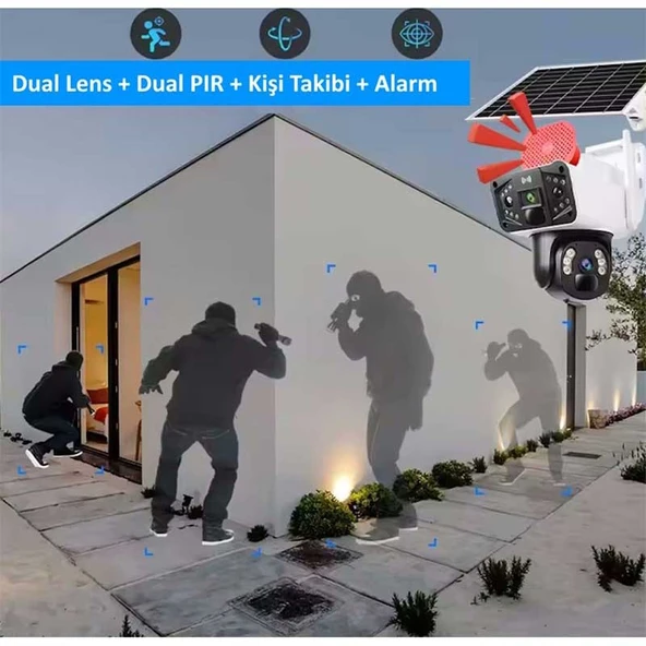 O-kam-3815 4g 6mp Dual Lens Solar Ptz Güneş Panelli Kamera - 3