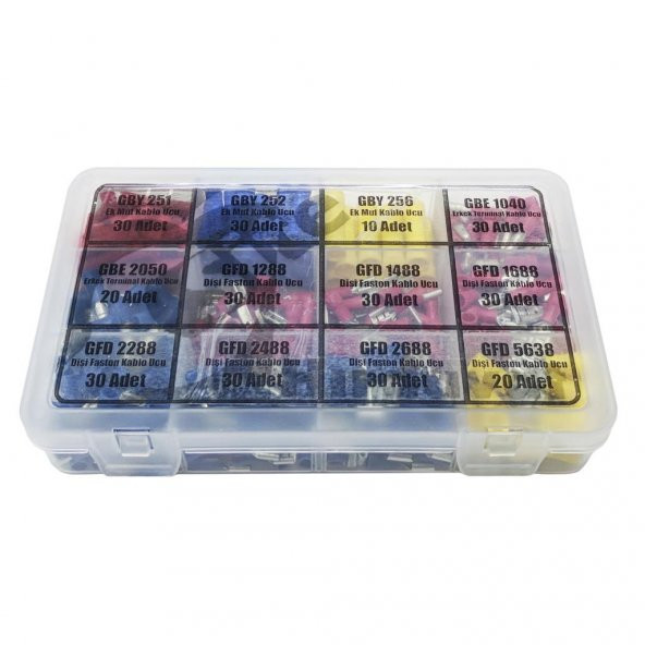 1370 Parça Kablo Ucu Şase Pabucu Terminal 5li Full Set - 7