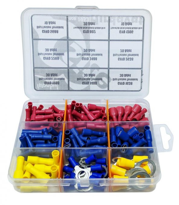 1370 Parça Kablo Ucu Şase Pabucu Terminal 5li Full Set - 8