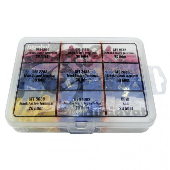 1370 Parça Kablo Ucu Şase Pabucu Terminal 5li Full Set - 11