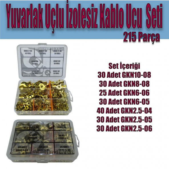 215 Parça İzolesiz Kablo Ucu Seti