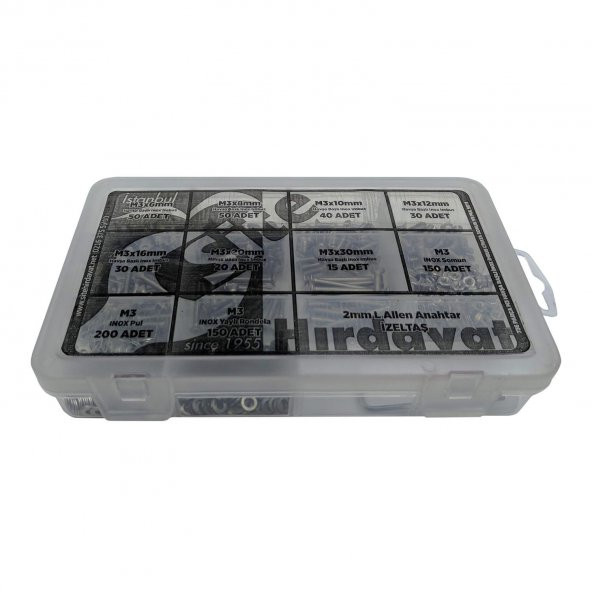 736 Parça M3 HB Inox Imbus Seti - 3