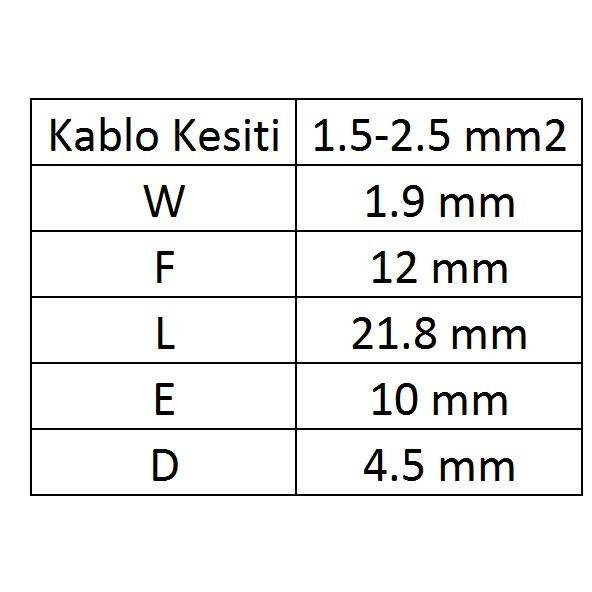 GİK-102 İğne Uçlu İzoleli Kablo Ucu 100 Adet - 4
