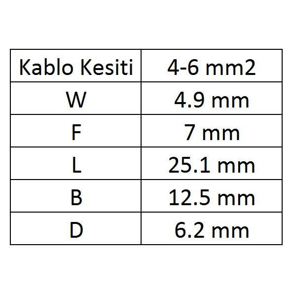 GBD-5050 Dişi Terminal İzoleli Kablo Ucu 40 Adet - 4