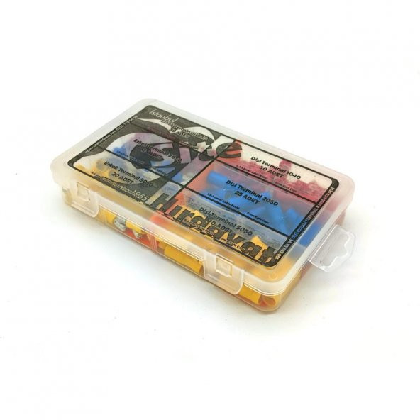 Erkek ve Dişi Mermi Başlı Ek Terminal Seti, Ortanca Paket 150 Parça - 6