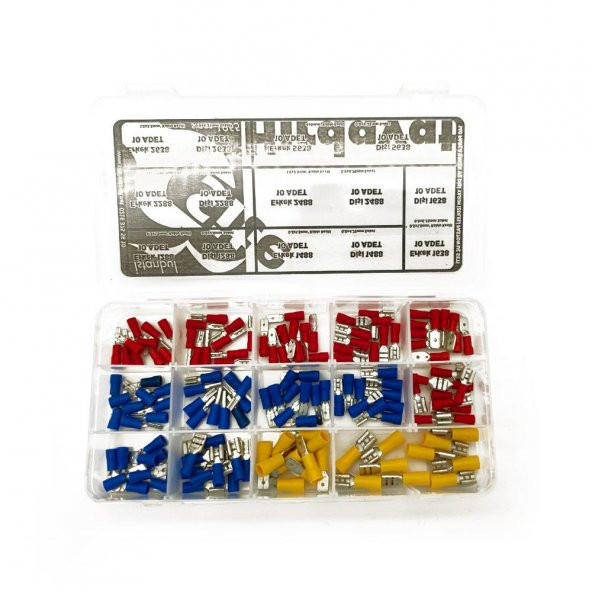 Yarım İzoleli Faston Terminal Seti, Hesaplı Paket 140 Parça - 2