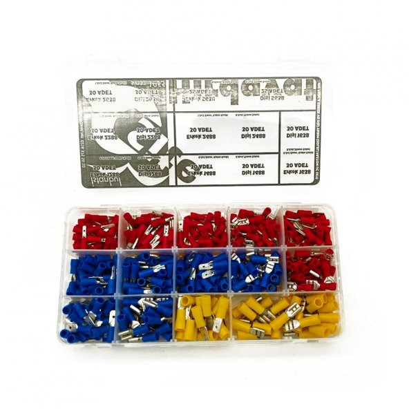 Yarım İzoleli Faston Terminal Seti, Dopdolu Paket 410 Parça - 2